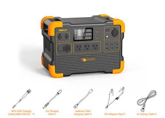 Generator solarny UPS 2000W z wyświetlaczem LCD w czasie rzeczywistym, wieloma źródłami zasilania i bezprzewodową ładowarką do telefonu