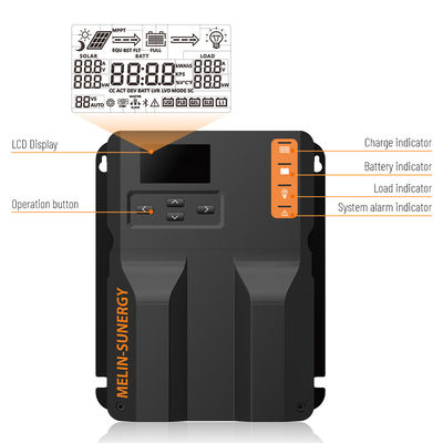 Czarny 40 Amp MPPT Solar Charge Controller Manual 12V 24V Naturalne chłodzenie