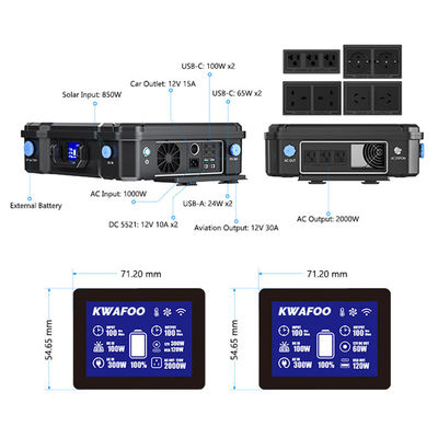 Dobra cena. MPPT Ładowanie 2000W przenośnej stacji słonecznej z Bluetooth i WIFI APP w Internecie