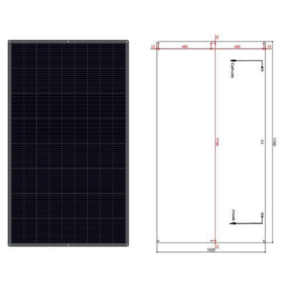 Dobra cena. 12V 100W ultra cienkie pół elastyczne monokrystaliczne panele słoneczne z powłoką ETFE w Internecie