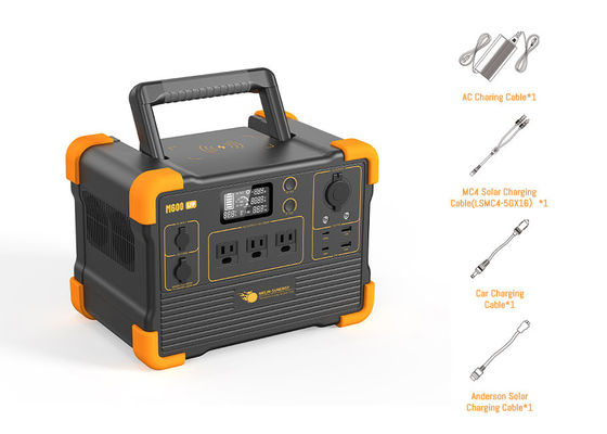 Wyjście AC/DC/USB LiFePO4 Bateria litowa Generator słoneczny 1200W Inwerter fal sinusów