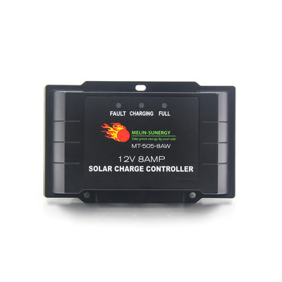 Czarny inteligentny sterownik ładowania słonecznego Pwm IP67 8A 12V 24V sterownik ładowania słonecznego