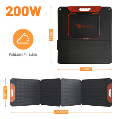 12V przenośne składane panele słoneczne 200W monokrystaliczne krzemowe panele słoneczne IP65