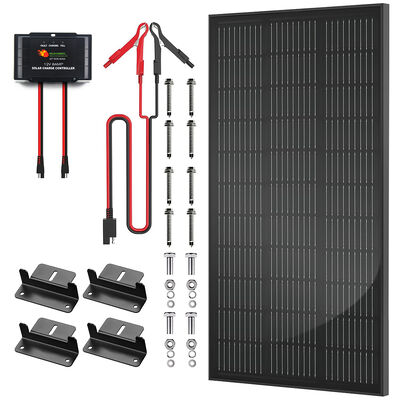 Dobra cena. 100W System Solarny do Kampera Zestaw do Ładowania Solarnego Odnawialne Źródło Energii dla Domów Mobilnych i Sprzętu Kempingowego zdolne do ładowania akumulatorów 12V AGM, GEL, WET i LiFePO4 w Internecie